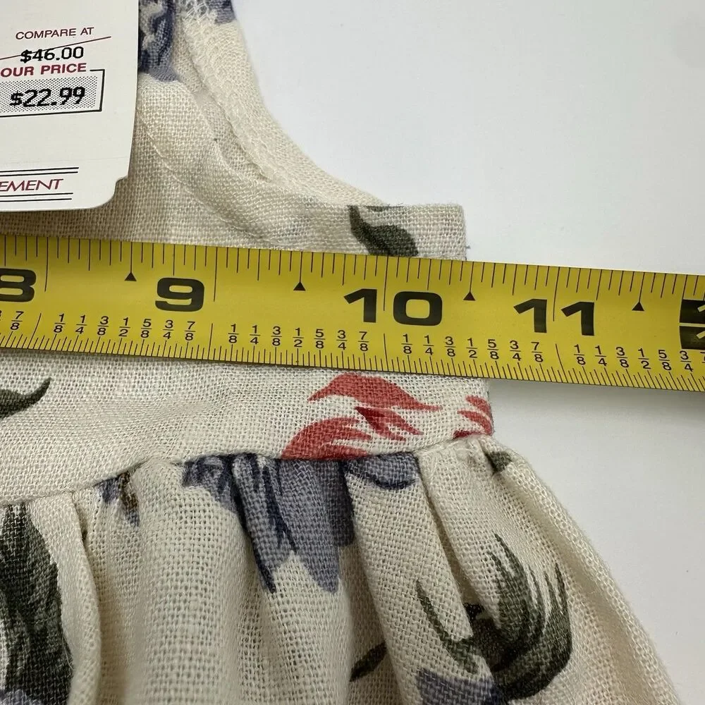 Cozy Toes Filene's Basement Floral Sleeveless Top Baby 6M Cotton Vintage Cottage